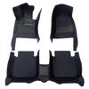 Vonzasi Luxury Car Floor Mats for Infiniti QX56 7seat 2011-2013 Full Set Auto Carpets Diamond PU Leather Floor LinerBlack Blue view 1