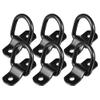 X AUTOHAUX 6pcs D Ring Tie Down Anchor 1/4" Diameter D Rings Anchor Lashing Ring for Trailer Truck Boat RV ATV SUV Vehicle Cars Black view 1