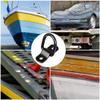 X AUTOHAUX 6pcs D Ring Tie Down Anchor 1/4" Diameter D Rings Anchor Lashing Ring for Trailer Truck Boat RV ATV SUV Vehicle Cars Black view 2
