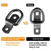X AUTOHAUX 6pcs D Ring Tie Down Anchor 1/4" Diameter D Rings Anchor Lashing Ring for Trailer Truck Boat RV ATV SUV Vehicle Cars Black view 4