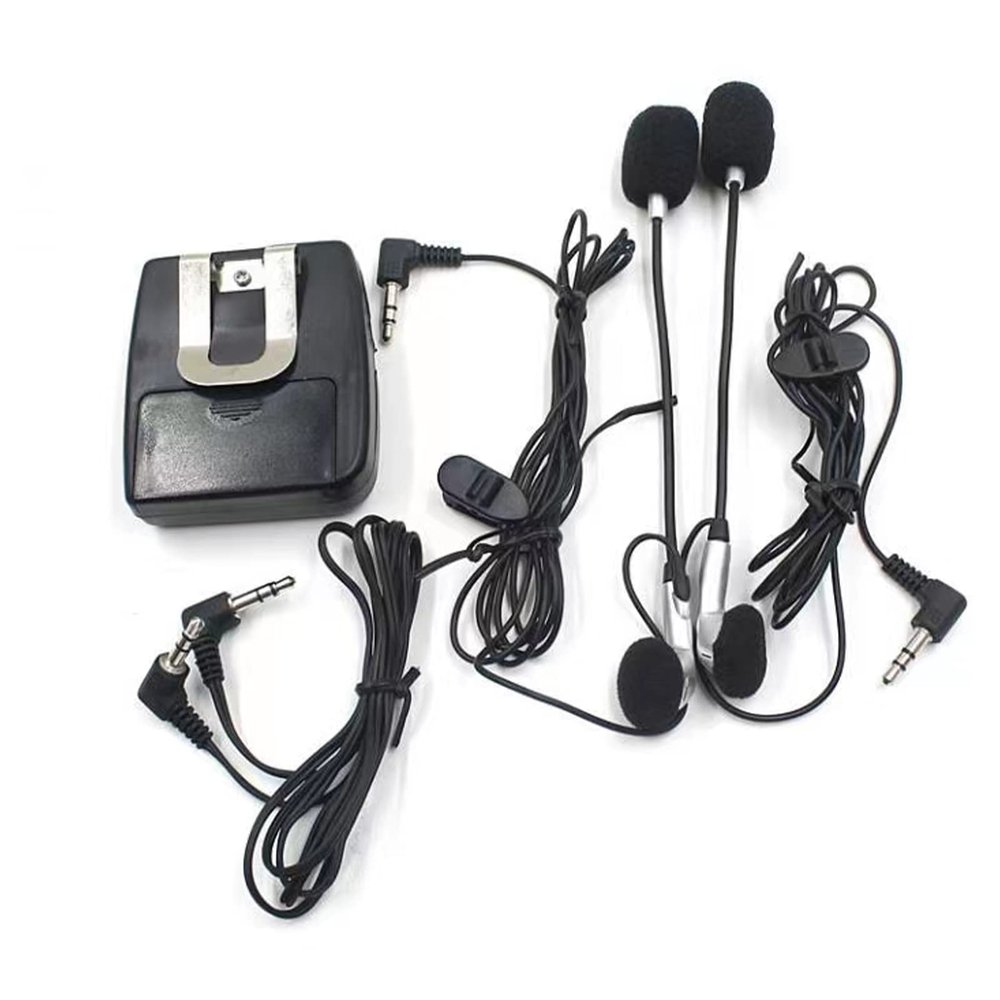 MOOKEENONE Motorcycle Intercom Host with Headphones Kit Helmet Wired Walkie Talkie Motorcycle Portable Audio Wired Headset