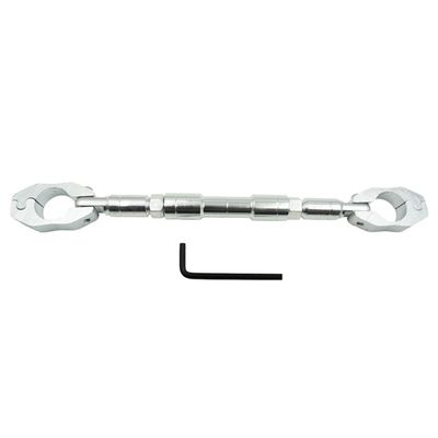 LIRU Motorcycle Handlebar Cross Bar, 7/8" Handlebar Strengthen Lever Bar Adjustable Balance Reinforce Lever Universal For ATV Bike And Motorcycle (Silver)