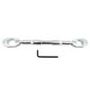 LIRU Motorcycle Handlebar Cross Bar, 7/8" Handlebar Strengthen Lever Bar Adjustable Balance Reinforce Lever Universal For ATV Bike And Motorcycle (Silver) view 1