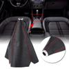 AMONIDA Shifter Boot Universal,Carbon Fiber PU Leather Gear Knob Cover Red Stitch Gear Gaiter Boot Cover Black Bright Red Stitch view 2