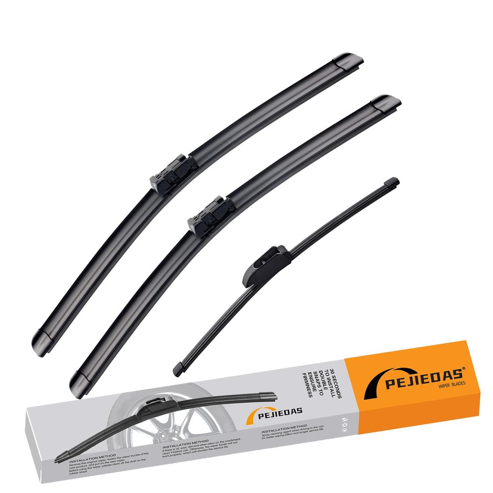 PEJIEDAS 3X OEM Front Rear Wiper Blades for the 2007-2017 VW Tiguan