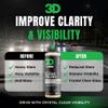 3D Glass Polish Cerium-Oxide Based Window Polish, Light & Fine Glass Scratch Remover for Car Windows Restores Clarity & Removes Wiper Marks, Swirls, Water Spots - 16oz view 4