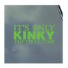 It's Only Kinky the First Time Vinyl Sticker Decal BDSM Kitten Domme Sexy Master Slave Hot Symbol Oval Symbol view 1