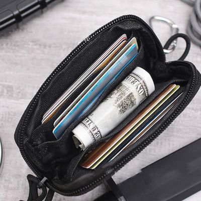Waterproof Travel Wallet Small Dry Case Bag Holder Pouch for Car Key Fob Credit Card With Zip Fabric Water Resistant Key Ring