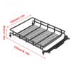 RC 1/10 Metal Roof Rack, 6.1x 4.1 x 1.1inch RC Car Roof Rack Cargo Carrier Steel Basket RC Luggage Rack Car Top Luggage Carrier for 1/10 RC Crawler Car Body Accessories Luggage Tray Roof Rack(Middle) view 4