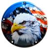 Custom Aluminum 5 Hole Twin Cam Derby Clutch Cover for Harley Davidson - Mountain Eagle (Matte, 1999-2018 Dyna Models) view 1