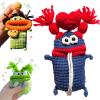 SHUNSHUNNI 2023 Funny Handmade Crochet Key Holder, 3.4" Handwoven Car Key Cover Case, Cute Pocket Lighters Bag Key Fob Cover Case (#22) view 2