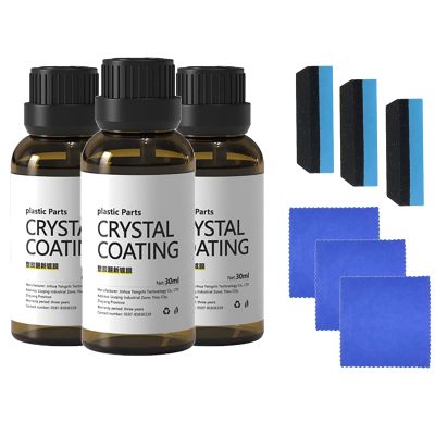 MQSHUHENMY Crystal Coating for Car Plastic Parts, 2025 New Crystal Coating Plastic Restorer Agent for Automotive Plastics