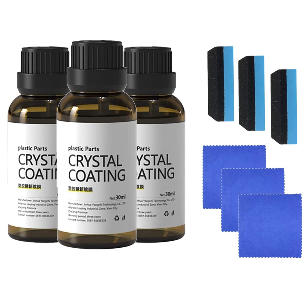 MQSHUHENMY Crystal Coating for Car Plastic Parts, 2025 New Crystal Coating Plastic Restorer Agent for Automotive Plastics