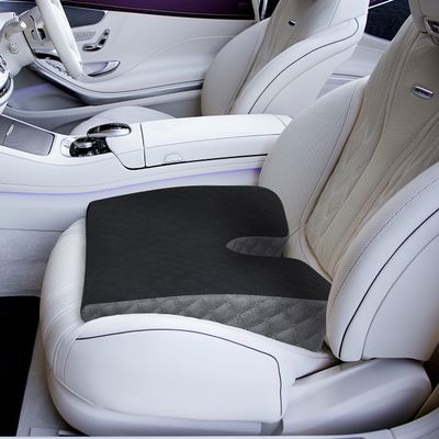 Klbs Car Seat Cushion Truck Driver Cushion, Wedge Seat Cushion with Cutout for Coccyx Tailbone Pain Relief, Stylish Chic Jacquard Cover