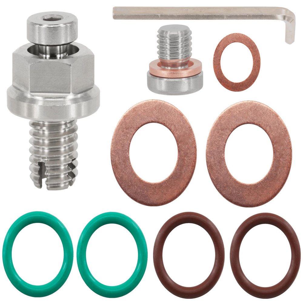Dsnaduo M12.1-1.75 x 15mm Oversize Piggyback Oil Drain Plug, Stainless Steel Self Tapping Oil Pan Thread Repair Kit