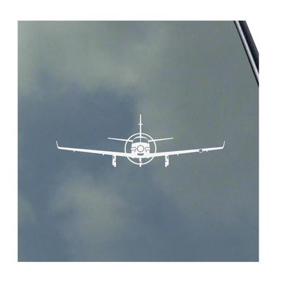 TBM 900 Pilot Front View with Landing Gear Down Vinyl Sticker Decal Light Utility Business Civil Aviation Trainer Private