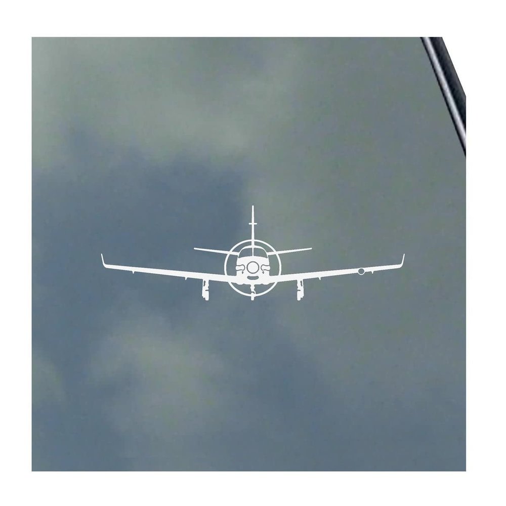 TBM 900 Pilot Front View with Landing Gear Down Vinyl Sticker Decal Light Utility Business Civil Aviation Trainer Private