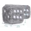JSCARLIFE Fuzzy Plush Dice 2.95, Retro Square Plush Hanging Mirror Fuzzy Dices for Car Interior Ornament Decoration (Gray) view 2