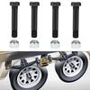 9/16" -18 X 3-1/2" Trailer Leaf Spring Shackle Bolts with Lock Nuts For 2" Wide Slipper or Double Eye Leaf Springs Onto Hanger Bracket Or Equalizers view 1