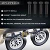 9/16" -18 X 3-1/2" Trailer Leaf Spring Shackle Bolts with Lock Nuts For 2" Wide Slipper or Double Eye Leaf Springs Onto Hanger Bracket Or Equalizers view 3