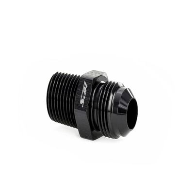 HPS Performance AN816-8-M1815 AN Metric Adapter Fitting, Aluminum, Size: AN-8 to M18 x 15, Angle: Straight, Black