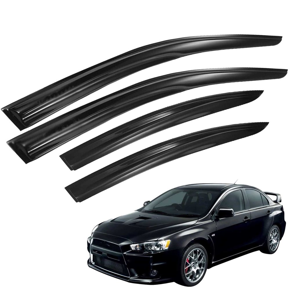 SEBLAFF 4Pcs Rain Guard Deflectors Replacement for Lancer