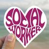 Kramer Social Worker Heart Sticker for Car Vinyl Decal Water Bottle Laptop Decal Phone (6") view 1
