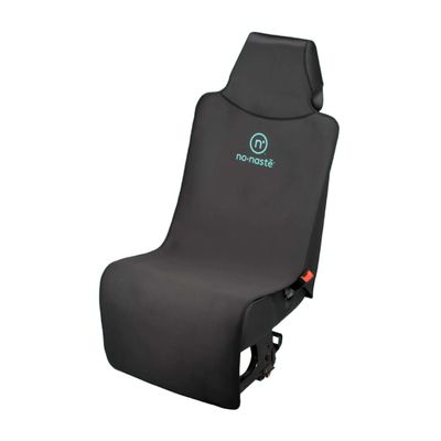 Nonaste Premium Car Seat Protector - Made with Neoprene to Resist Sweat, Odors, Spills & Pets - Odor-Resistant, Waterproof, Sweatproof & Easy to Clean Athletic Car Seat Protector - Black, 1 Pack