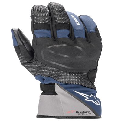 Alpinestars Andes V3 Drystar Motorcycle Gloves, Waterproof Adventure Touring Protection, S, Black/Dark Blue