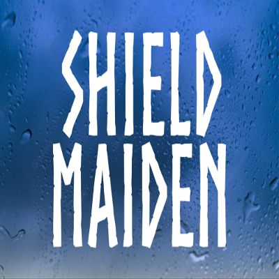 Turquoise | Shield Maiden Vinyl Decal V2 | Viking Female Warrior | Die Cut Sticker | 18w x 15h inches | Multiple Sizes Colors