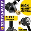 HOWBOW Club Car Ds Tie Rod End, 3PCS Ball Joint Kit Golf Cart Parts On Driver and Passenger Side Fits 1976-2008 Club Car Ds Gas & Electric OEM Part # 7539 7540 view 2