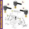 HOWBOW Club Car Ds Tie Rod End, 3PCS Ball Joint Kit Golf Cart Parts On Driver and Passenger Side Fits 1976-2008 Club Car Ds Gas & Electric OEM Part # 7539 7540 view 4