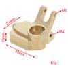 MEUS RACING UTB18 Brass Steering Knuckles 33g/pc for AXIAL UTB18 Capra Trail Buggy #AXI212010 Upgrade Parts, Gold view 2