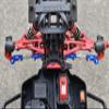 GPM for Arrma 1:7 Mojave 6S-ARA10058 / Mojave 6S V2-ARA7604V2 Upgrade Parts Aluminum 7075-T6 + Stainless Steel Adjustable Front Steering Tie Rod - Red view 2