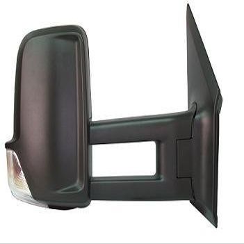 Rear View Long Arm C/Fan with Short Right CABL [Passenger Side] for Car: Sprinter - Black Shell - 2PIN