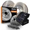 Brake X Rear Brake Pads and Rotors Kit replacement for 2019 LEXUS ES350 | NYX OE+ Rotors and Alpha Ceramic Brake Pads view 1