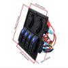 4 Gang Switch Panel Rocker Toggle Switch Panel Waterproof Marine Boat Blue Red Green LED Backlight Dual USB Car SUV Marine RV Truck Camper Boat ATV UTV view 4