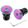 MUQZI Handlebar End Plugs - Expanding, Aluminum and Adjustable Handlebar Bike Bar Ends, Rainbow view 1