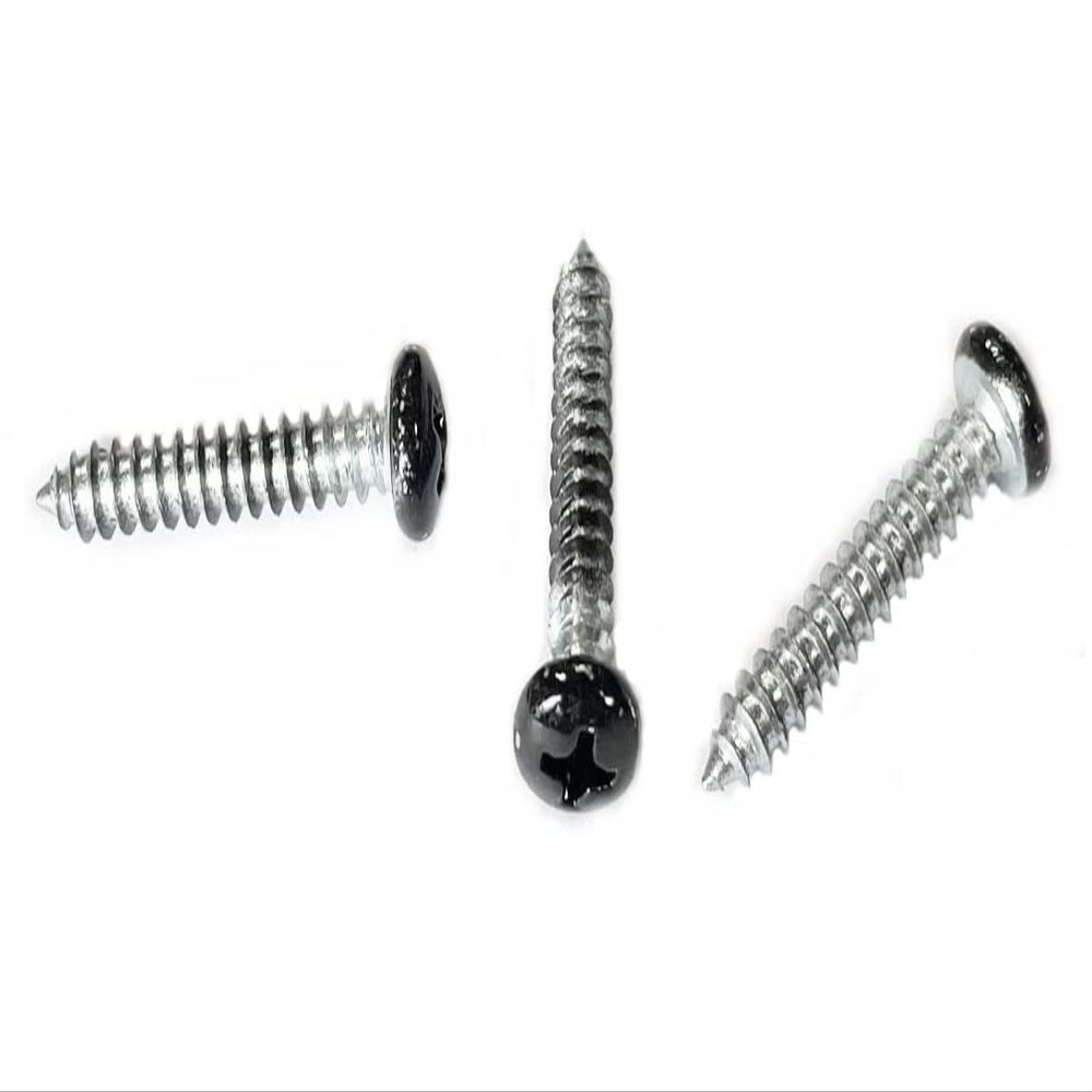 A.A #8 x 1 Black Pan Head Metal RV Screws | Phillips Drive | 1 Inch RV Interior/Exterior Screws | Factory Finished Look (50 Pack, Black)