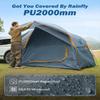 JOYTUTUS SUV Tent for Camping with Rainfly, Double Door Design Car Tent with Aluminum Poles, SUV Tailgate Tent with Waterproof PU2000mm Double Layer for 4-8 Person, Orange view 4