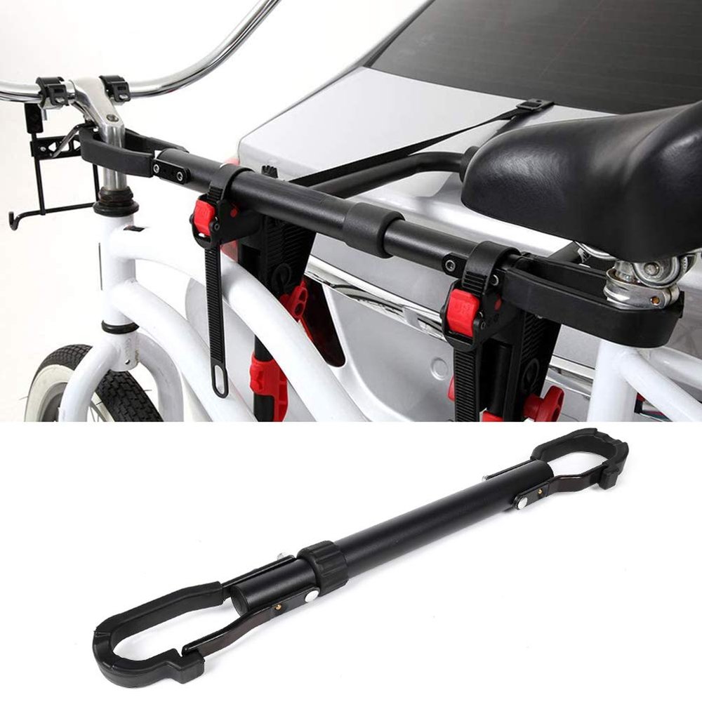 STAYTOP Bike Top Frame Cross Bar Telescopic Adaptor Bicycle Top Tube Adjustable Adapter Black