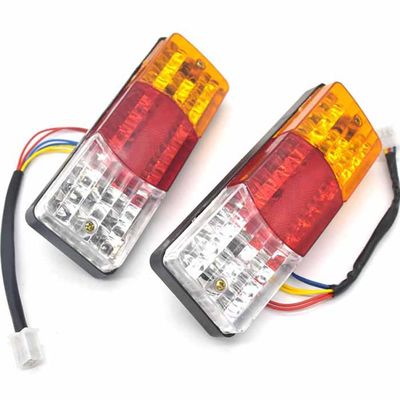 VVEDIK 2Pcs LED Tail Light Taillight Turn Signal Indicator Stop Lamp Rear Brake Light for Motorcycle,60v