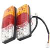 VVEDIK 2Pcs LED Tail Light Taillight Turn Signal Indicator Stop Lamp Rear Brake Light for Motorcycle,60v view 2