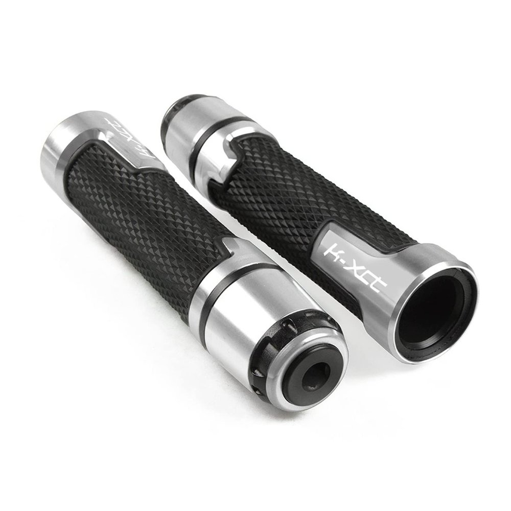 RESKIO Handlebar Grips 2019 Motorcycle Accessories Handle Grips Handlebar Grip for KYMCO Downtown 350 300i Xciting 250 CK250T 300 K-XCT 300 Racing Grips (Color : Silver)