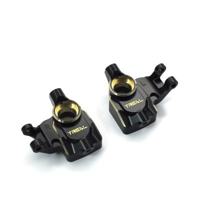 TREAL UTB18 Capra Brass Front Steering Knuckles Inner Portal Covers Set (2P) 35.8g/pc Heavy Weight Upgrades-Black
