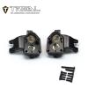 TREAL UTB18 Capra Brass Front Steering Knuckles Inner Portal Covers Set (2P) 35.8g/pc Heavy Weight Upgrades-Black view 3