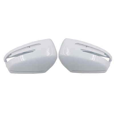AIRLUS IMSTAM Rear View Mirror Covers Compatible with Benz W204 E W212 W176 W246 CLS C218 GLA X156 ABS Carbon Fiber Gloss Black(White)