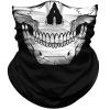 Obacle Skull Face Mask Sun UV Dust Wind Protection Tube Mask Seamless Bandana Skeleton Face Mask for Men Women Bike Riding Motorcycle Cycling Biker Outdoor Festival (Skull White Face Teeth Black Nose) view 1