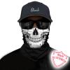 Obacle Skull Face Mask Sun UV Dust Wind Protection Tube Mask Seamless Bandana Skeleton Face Mask for Men Women Bike Riding Motorcycle Cycling Biker Outdoor Festival (Skull White Face Teeth Black Nose) view 2