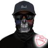 Obacle Skull Face Mask Sun UV Dust Wind Protection Tube Mask Seamless Bandana Skeleton Face Mask for Men Women Bike Riding Motorcycle Cycling Biker Outdoor Festival (Skull Flag Face Blue Red) view 3